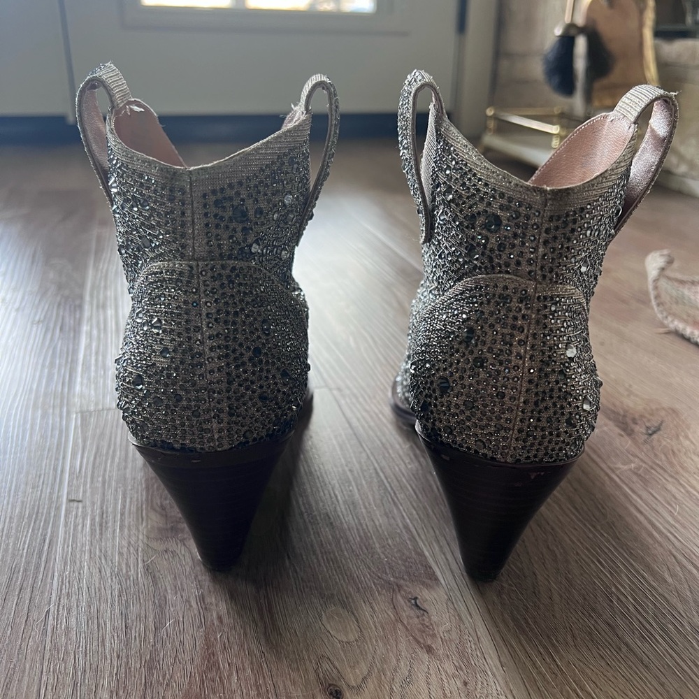 Jessica Simpson Sparkling Silver Ankle Booties - Picture 8 of 8